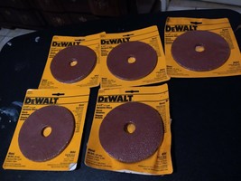 (5) Dewalt Accessories 5-Packs 4.5&quot; Metal 60-Grit Abrasive Discs 10 Total DW4537 - £17.11 GBP