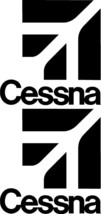 – Cessna Classic Style Aircraft Decals – (Set Of 2) – OEM New Oracle - $34.95