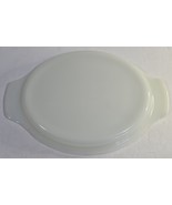 Vintage White Milk Glass Two Handled Oval Casserole Replacement Lid #120 - $18.81