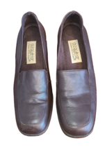 Azaleia Shoes Women&#39;s Sz 8M Brown Leather Slip-On Loafers. - $18.55