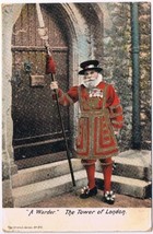 Postcard A Warder Tower Of London England UK - £3.94 GBP