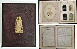 1800s Antique Bible Family Wittell Haugendobler With Photos Genealogy Eshleman - £233.45 GBP