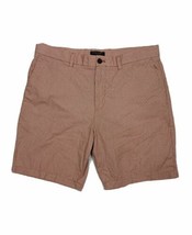 Banana Republic Aiden Men Size 35 (Meas 36x9) Red Pinstripe Shorts Casual - $5.46