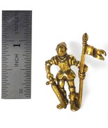 Vintage Gold Finish Knight w/ Sword Figural Lapel Pin - (Circa 1950&#39;s) C... - $27.89