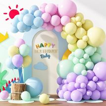 129pcs Pastel Balloon Arch Kit – Macaron Rainbow Garland for Baby Shower... - $39.99