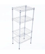 4-Tier Storage Rack Metal Shelf Wire Shelving Adjustable Organizer Garage - £29.58 GBP