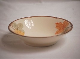 Vintage October by Franciscan 7&quot; Coupe Cereal Bowl Brown Green &amp; Yellow Leaves . - £11.84 GBP