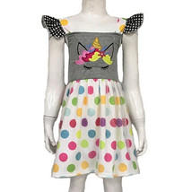 NEW Boutique Unicorn Sleeveless Girls Polka Dot Dress 8-9 - £10.35 GBP