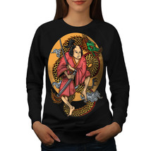Wellcoda Sword Dragon Art Womens Sweatshirt, Knight Casual Pullover Jumper - £22.74 GBP+
