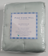 Pine Cone Hill Puff Sham Annie Selke Silken Solid 400ct NEW Lyocel King Blue - £33.80 GBP