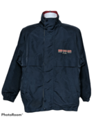 Vtg 80s Hard Rock Cafe St Louis Mens Coat Size Small Zip Up Solid Blue P... - $92.17