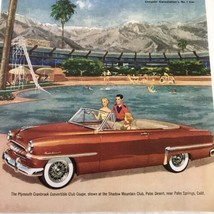 Plymouth Cranbrook Convertible Vtg 1953 Print Ad - $9.89