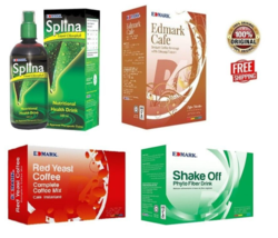 Edmark Weight Loss Pack: Shake Off, Chlorophyll, Ginseng Cafe &amp; Red Yeas... - $259.90