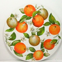 BENSEN MILLS Sweet Orange Fruit 4-PC 14-inch Round Cork-Back Placemat Se... - £26.67 GBP