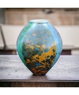 Vtg 1996 Dover NC Studio Pottery Crystalline Vase 8in Multicolor Ombre S... - £37.52 GBP