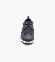 Nunn Bush Stance Knit Wingtip Oxford Walking Shoes Navy Multi 85072-492 image 8