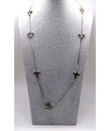 RLM Robert Lee Morris Statement Necklace Bronze Cross Silver Tone Origin... - $928.21 MXN