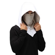 White Assassin Ninja Hood Mask Cowl Hoodie Costume Cosplay Larp Altair D... - £23.90 GBP