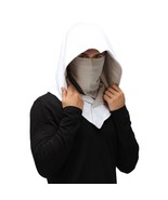 White Assassin Ninja Hood Mask Cowl Hoodie Costume Cosplay Larp Altair D... - £23.59 GBP