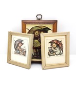 Hummel Figurine Girl &amp; Boy Under Umbrellas Pictures - Lot Of 3 - $17.62 CAD