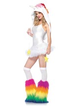 Leg Avenue Fleece Unicorn Hood w Star Ties - $30.95