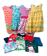 Girls Size 4/4T Mixed Brands Dresses Holiday Pajamas Tops Leggings 13 Pi... - £17.16 GBP