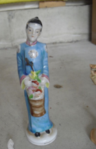 Vintage 1940s Occupied Japan Tall Thin Man with Flowers Figurine - $472.85 MXN