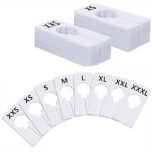 40 Pack Rectangular White Plastic Clothing Size Closet Rack Dividers Hangers, Pr - £24.04 GBP