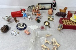 Doll House Accessory Lot Seaman Crate Pig Basket Hot Dog Baseball Boy Tiny Geese - £14.53 GBP