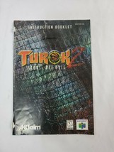 Turok 2 Seeds of Evil Nintendo 64 N64 Instruction Booklet - £4.09 GBP