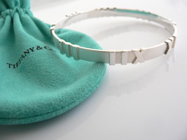 Tiffany &amp; Co Atlas Bangle Bracelet Silver Love Gift Pouch Matte Roman Numeral - £316.99 GBP