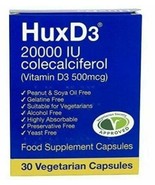 Hux D3 20,000iu |Vitamin D3| Packs of 30 | UK Pharmacy | Bulk Buy Save &#39;s - £7.89 GBP