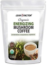 Organic Energizing Mushroom Coffee - Instant Superfood Latte Mix With Lions Man - £23.73 GBP