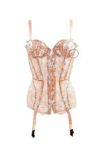 AGENT PROVOCATEUR Womens Bodysuit Floral Adiyah Lace Beige Size AP 2 - £851.83 GBP