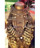 FABULOUS  XL DRAPING TURKOMEN TOROC   TRIBAL ATS GYPSY BOHO NECKLAS - $3,437.94 MXN