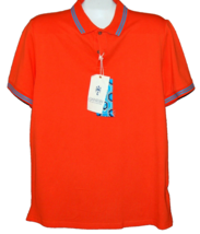 Ganesh Orange Blue Trim Men&#39;s Cotton Polo Shirt Size 2XL - £43.87 GBP