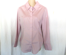 Mng Mango top shirt button up lilac Size 4 long sleeves New cotton - £13.94 GBP