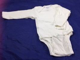 3 Spencer&#39;s Infant One Piece Bodysuit White Small Blanks Long sleeve 21637 - £11.76 GBP