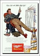 Miller Light Beer Advertising Metal  Sign 8x12in Vintage Mancave Man Cav... - $34.72 CAD