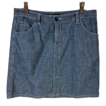 Tommy Bahama Denim Straight Skirt Women&#39;s 6 Blue Heathered Mini 5 Pocket... - £24.26 GBP
