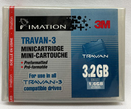 NEW IMATION 3M TRAVAN-3 MINI CARTRIDGE 3.2 GB - £3.72 GBP