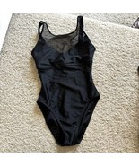 Anne Cole Collection One Piece Swimsuit Black Side Mesh Band Womens Sz 6 - $13.85