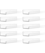 Upsimples Clear 10 Pack Acrylic Wall Shelves With Display Shelf Organize... - $784.74 MXN