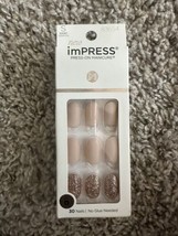 KISS imPRESS Press-on Manicure Kim003 Evanesce Short Length Artificial Nails - £5.77 GBP