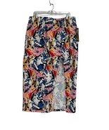 Graffiti Multicolor Skirt Straight With Slit Women&#39;s 3X NEW - £15.34 GBP