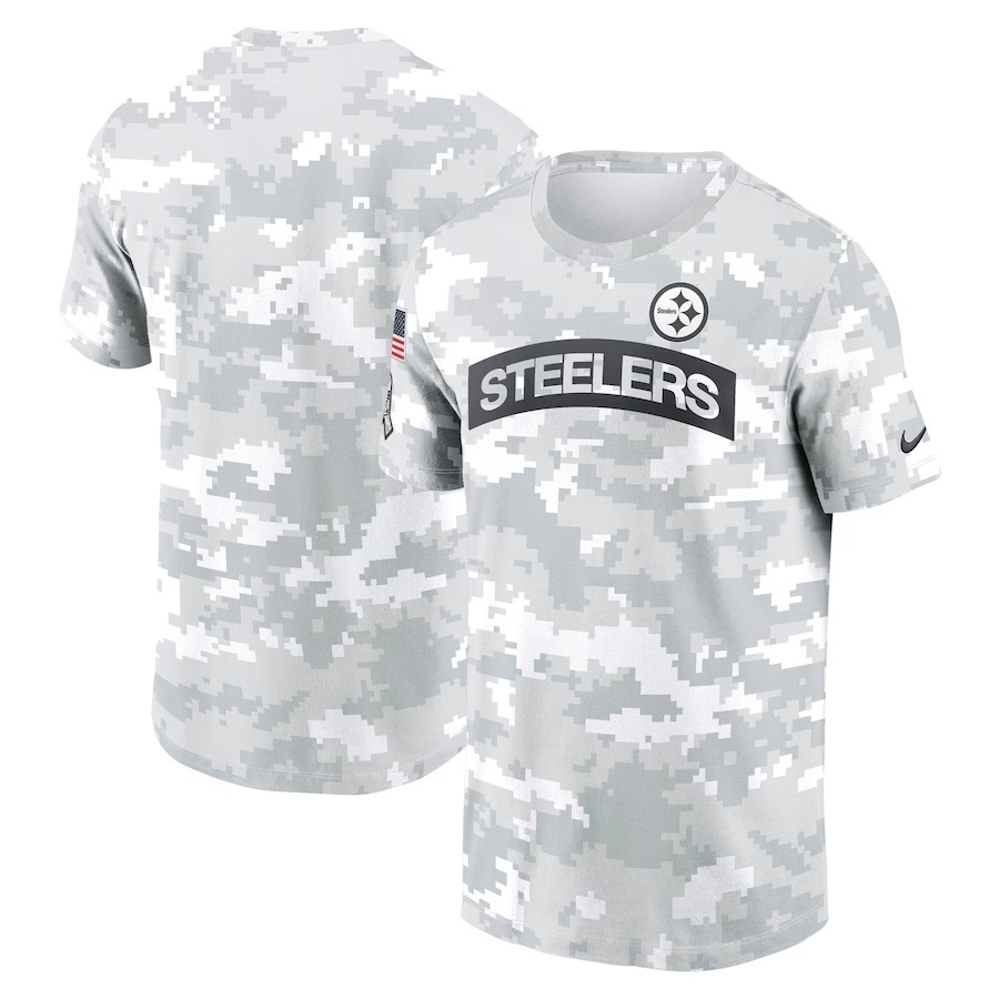White Camo Steelers 2024 Salute to Service Performance T-Shirt - Pittsburgh