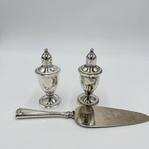 Vintage Sterling Silver Salt &amp;Pepper Shakers Cake Server Duchin Creation... - €85,69 EUR