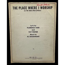 The Place Where I Worship is the Wide Open Spaces Piano Sheet Music Vintage 1952 - £7.84 GBP