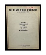 The Place Where I Worship is the Wide Open Spaces Piano Sheet Music Vint... - £7.80 GBP