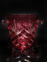 Faberge Odessa Ruby Red Crystal Ice Bucket without original box - $475.00